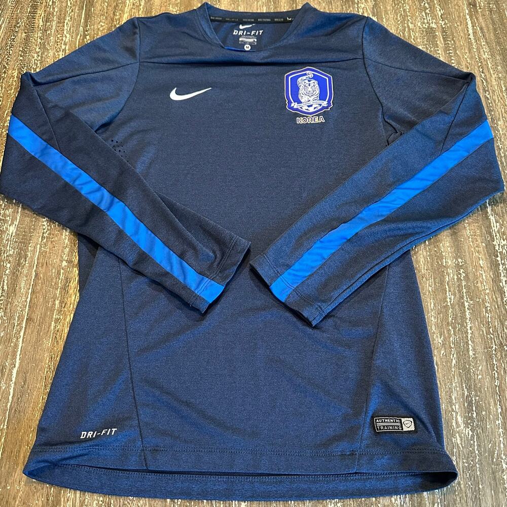 Nike South Korea National Team 2012-14 L/S Squad Crew Training Jersey Top Mens M